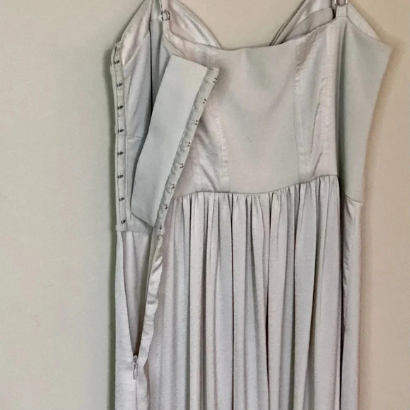 BCBG MAXAZRIA Floor Length "Oatmeal" Colored Dress Size M NWT - Picture 9 of 10